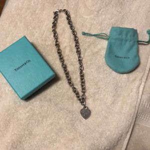 Authentic Tiffany & Co Heart Tag Link Necklace